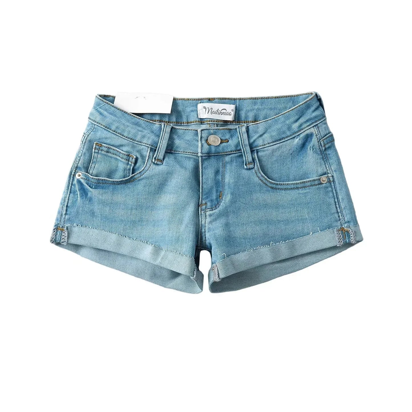 Short Jean Droit Femme