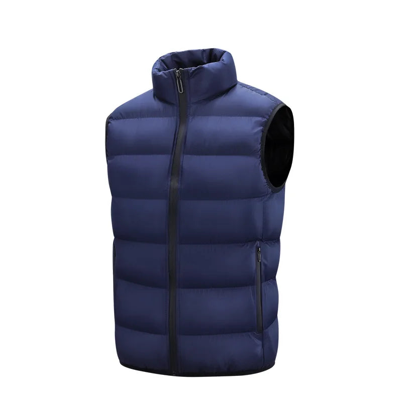 Gilet Sans Manches Homme Matelassé – Col Montant Zippé