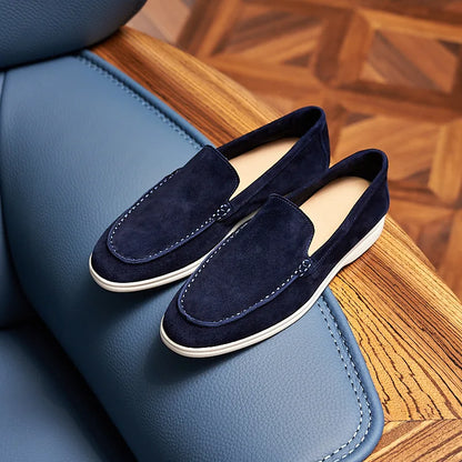 Mocassins Daim Véritable Homme — Style Driving Loafer