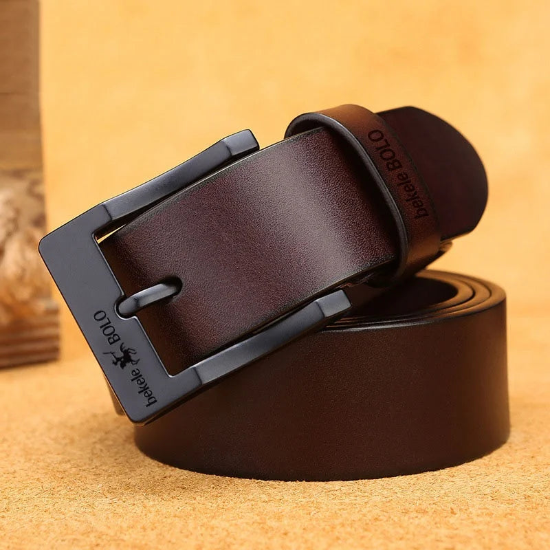 Men's Genuine Leather Belt Luxury Brand Belts for Men High Quality Cowhide Male Strap Waist Belt Cummerbunds Ceinture Homme