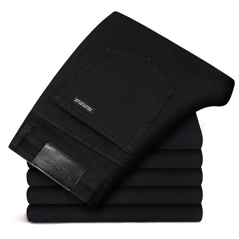 Jean Homme Slim Stretch Noir – Style Biker Moderne