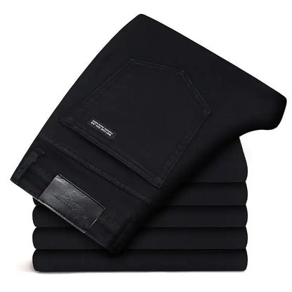 Jean Homme Slim Stretch Noir – Style Biker Moderne