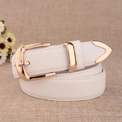Ceinture Femme Cuir Tendance – Boucle Vintage Pin Multicolore