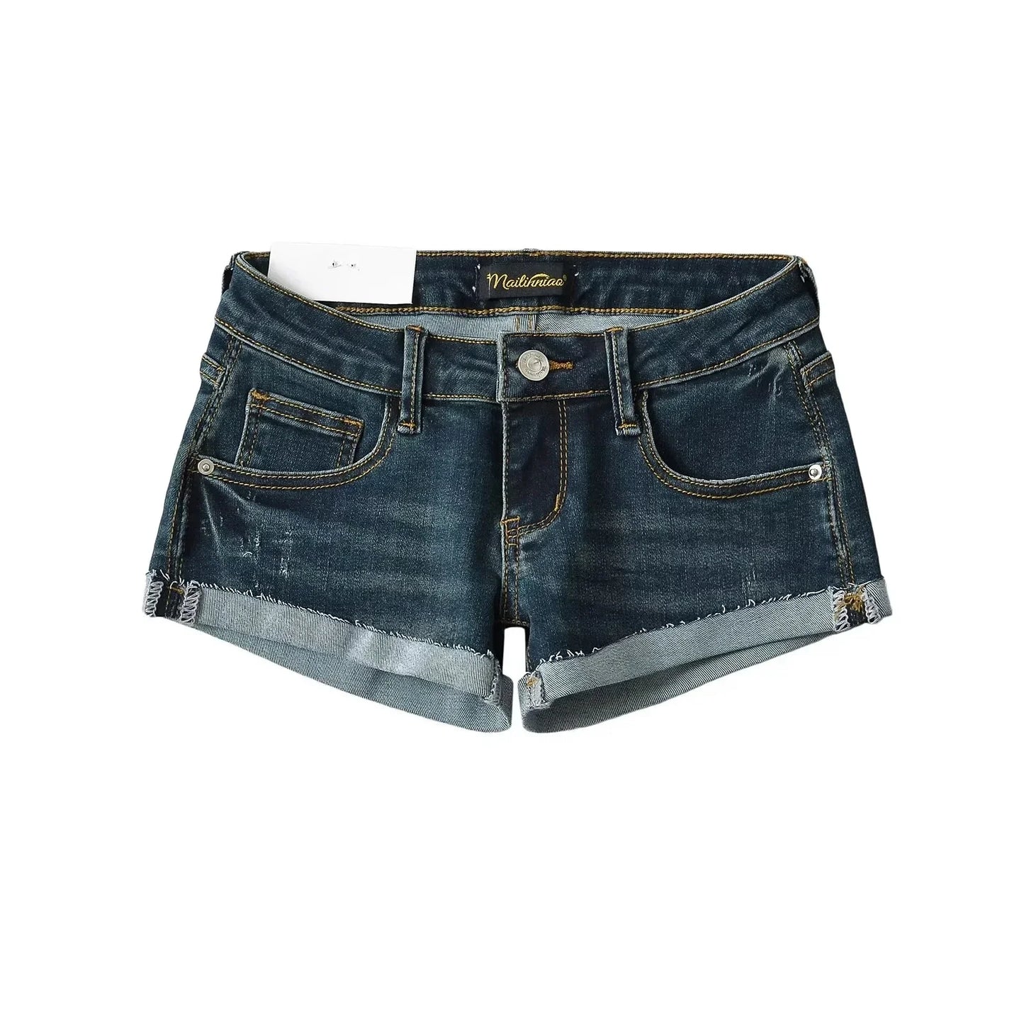 Short Jean Droit Femme