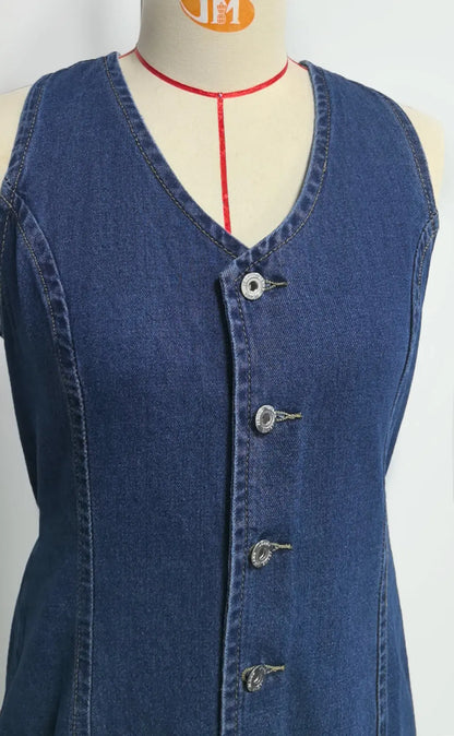 Robe en Jean Mi-Longue Femme