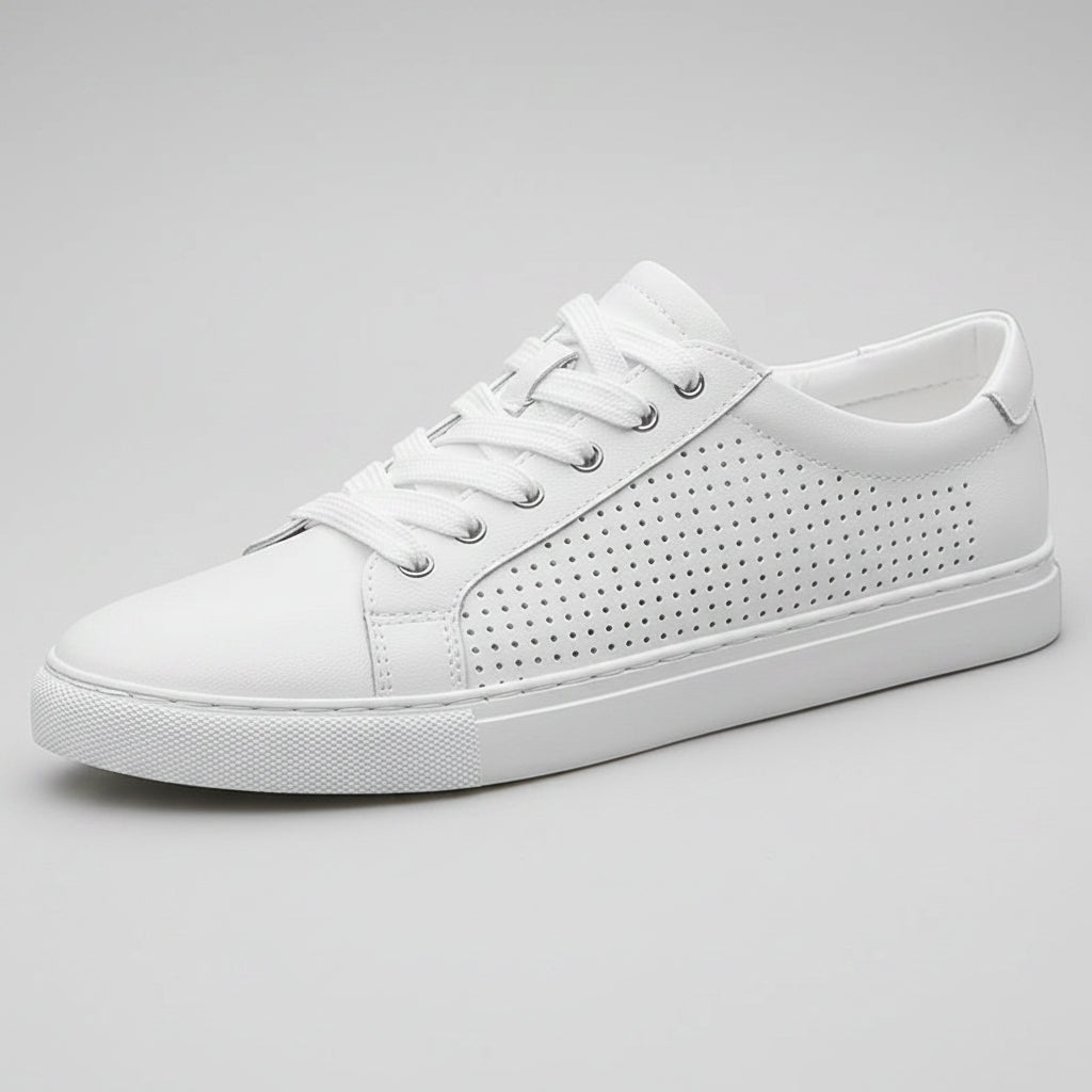 Sneakers Homme Cuir Véritable — Noir Minimaliste