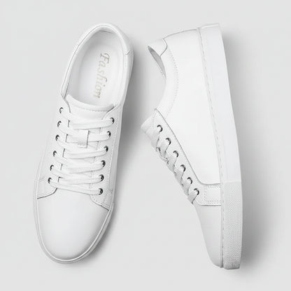 Sneakers Homme Cuir Véritable — Noir Minimaliste