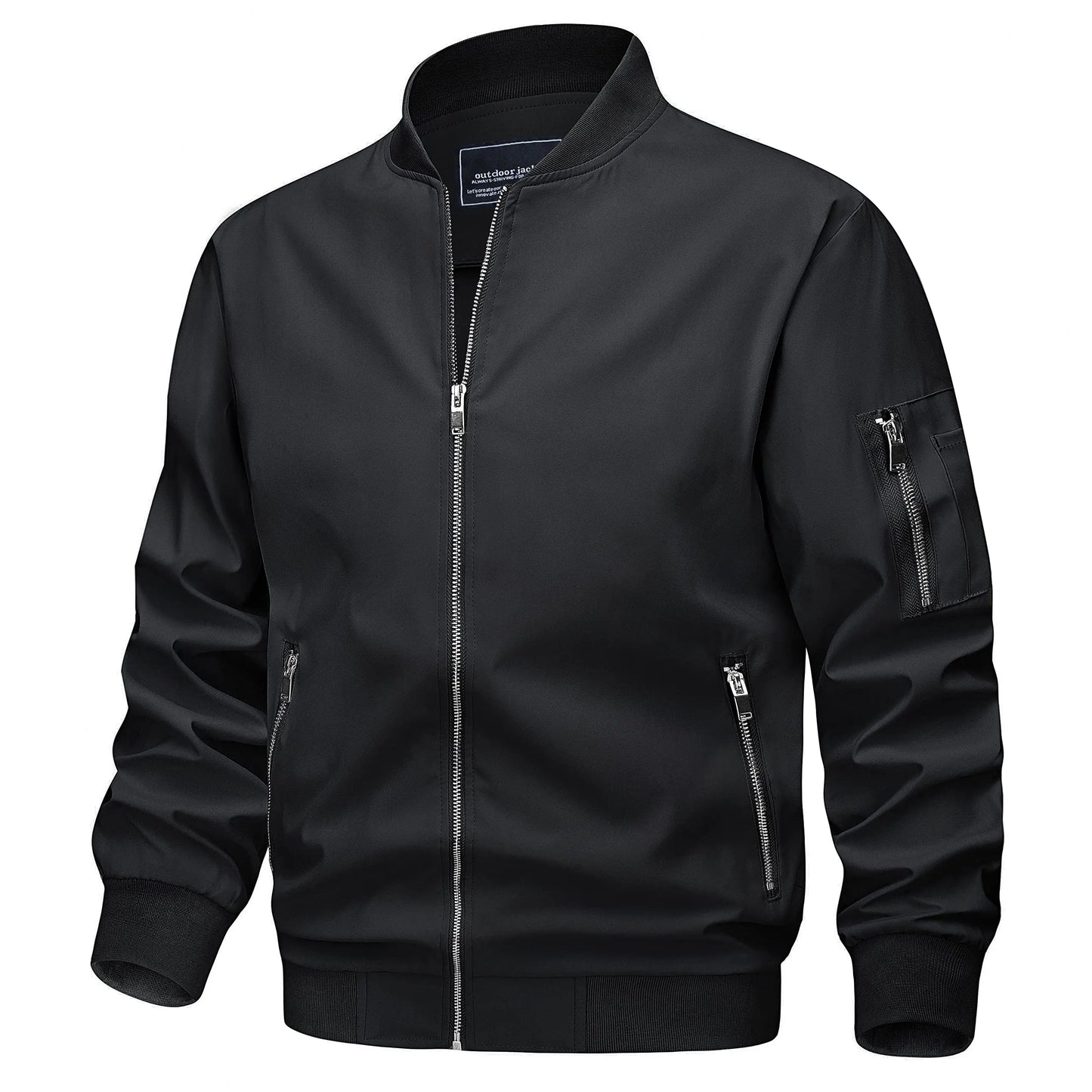 Veste Bomber Homme Légère Mi-Saison – Blouson Coupe-Vent Zippé