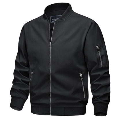 Veste Bomber Homme Légère Mi-Saison – Blouson Coupe-Vent Zippé