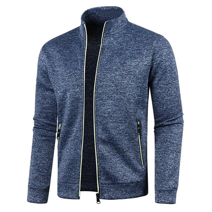 Cardigan Oversize Homme Col Montant Zippé – Tricot Chic