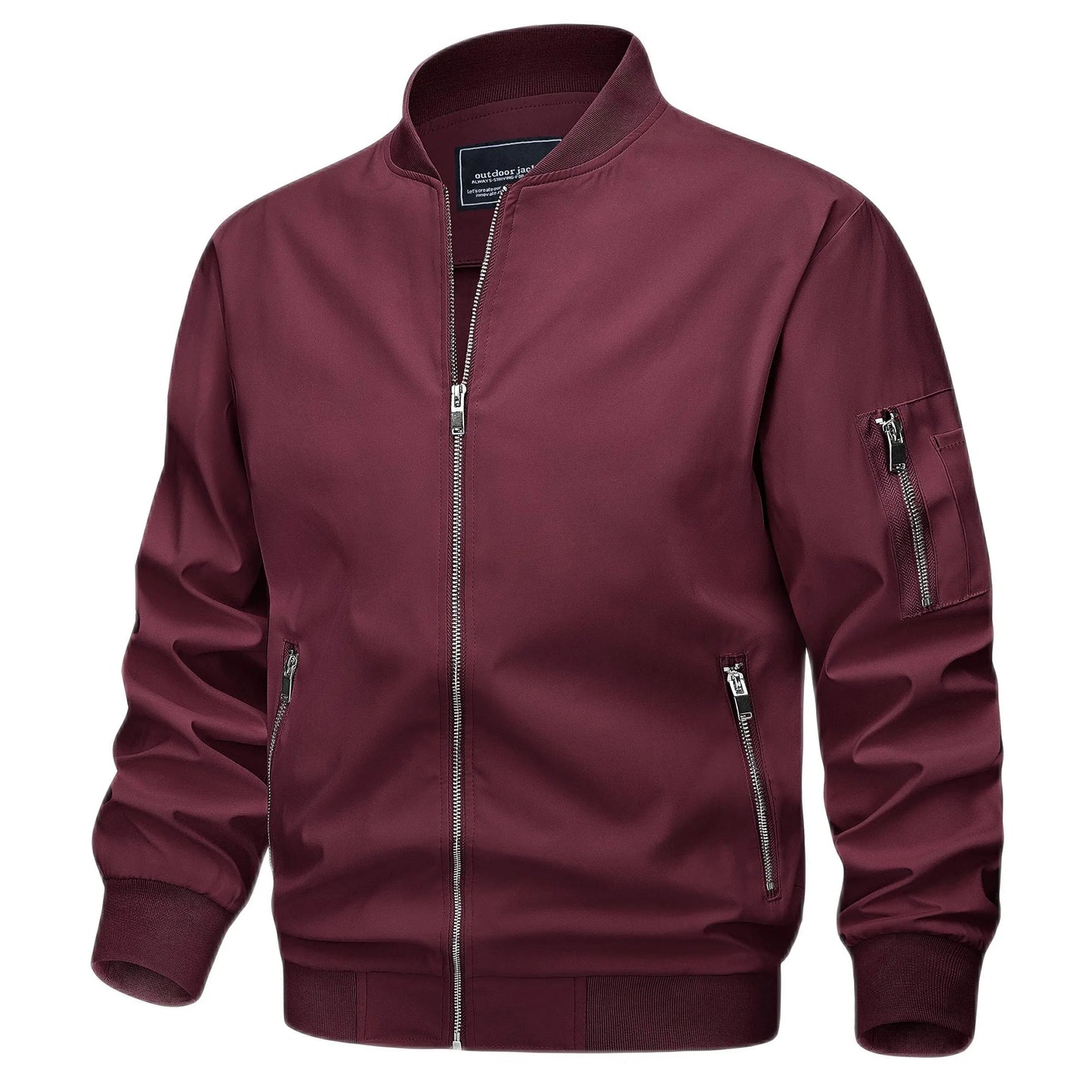 Veste Bomber Homme Légère Mi-Saison – Blouson Coupe-Vent Zippé