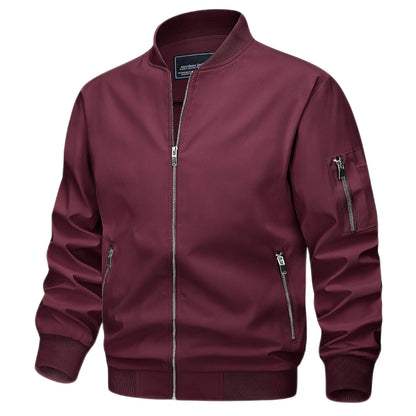 Veste Bomber Homme Légère Mi-Saison – Blouson Coupe-Vent Zippé