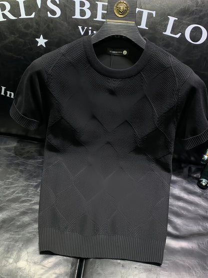 T-shirt Tricot Homme Style Coréen – Coupe Unie Légère