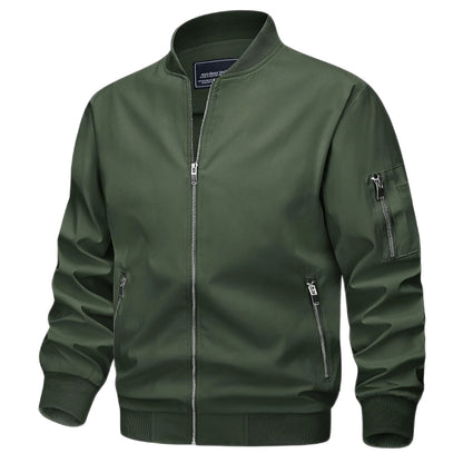 Veste Bomber Homme Légère Mi-Saison – Blouson Coupe-Vent Zippé