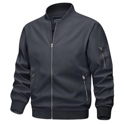 Veste Bomber Homme Légère Mi-Saison – Blouson Coupe-Vent Zippé