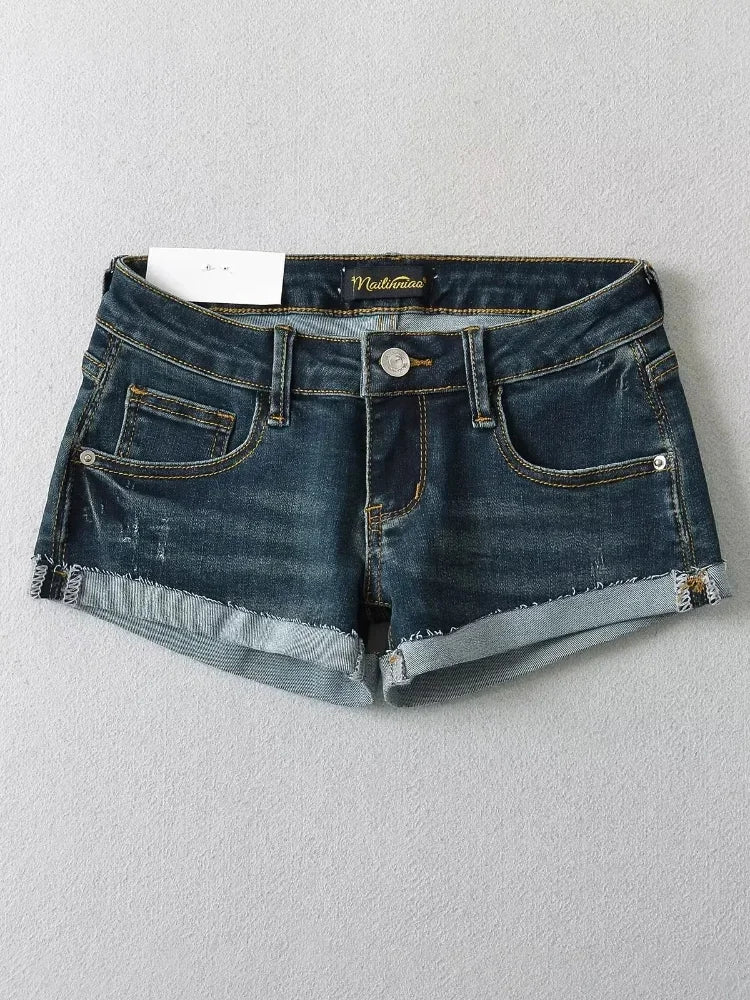Short Jean Droit Femme