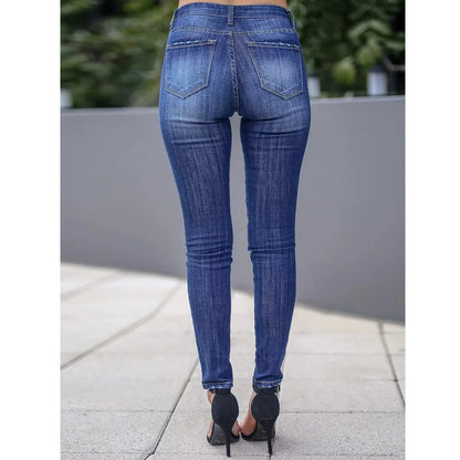 Jean Femme Slim Stretch Skinny – Coupe Crayon Taille Haute