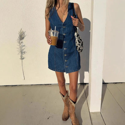 Robe en Jean Mi-Longue Femme