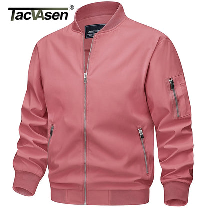 Veste Bomber Homme Légère Mi-Saison – Blouson Coupe-Vent Zippé