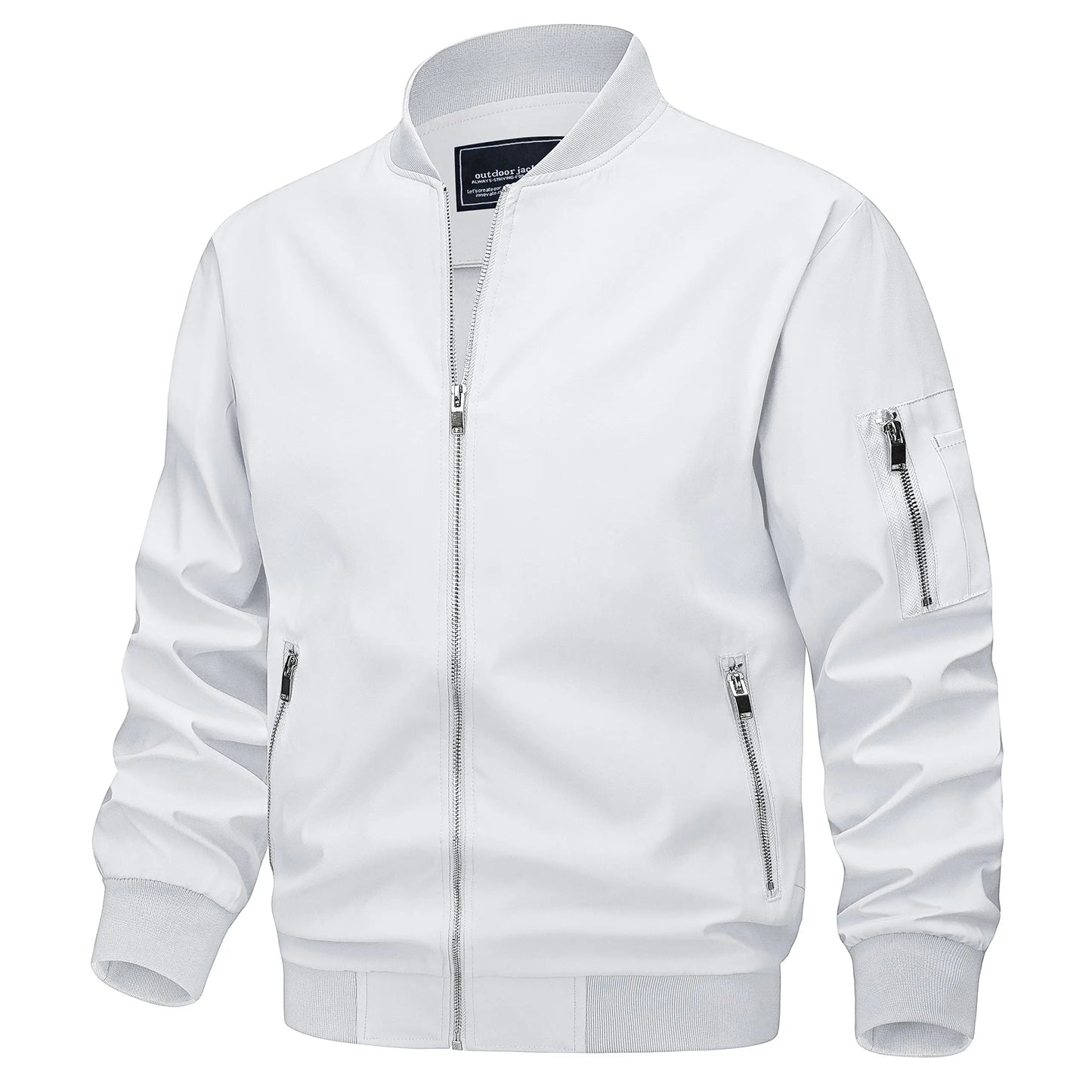 Veste Bomber Homme Légère Mi-Saison – Blouson Coupe-Vent Zippé