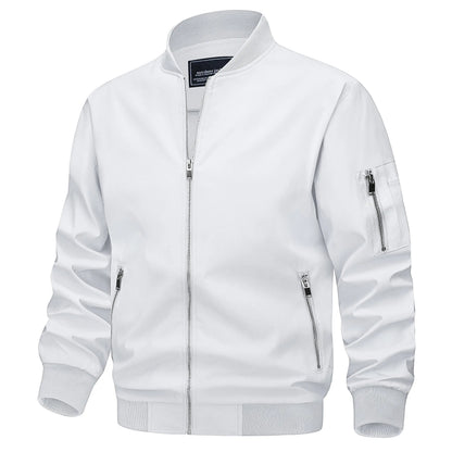 Veste Bomber Homme Légère Mi-Saison – Blouson Coupe-Vent Zippé