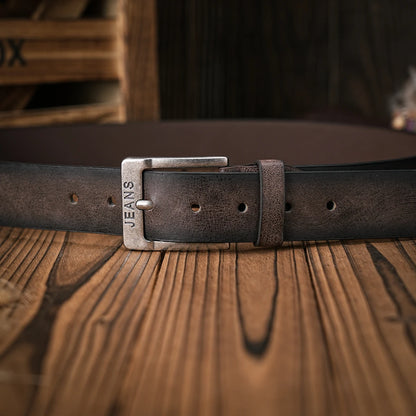 Ceinture Rétro Casual Unisexe – Cuir PU Boucle Métal Western