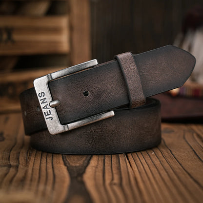 Ceinture Rétro Casual Unisexe – Cuir PU Boucle Métal Western