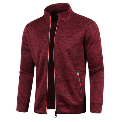 Cardigan Oversize Homme Col Montant Zippé – Tricot Chic
