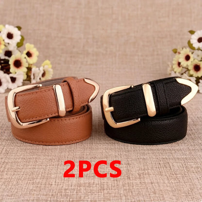 Ceinture Femme Cuir Tendance – Boucle Vintage Pin Multicolore