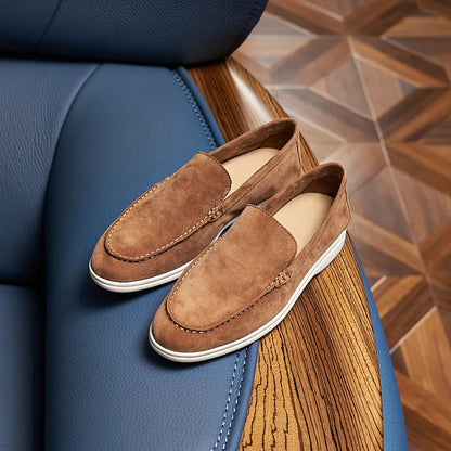 Mocassins Daim Véritable Homme — Style Driving Loafer