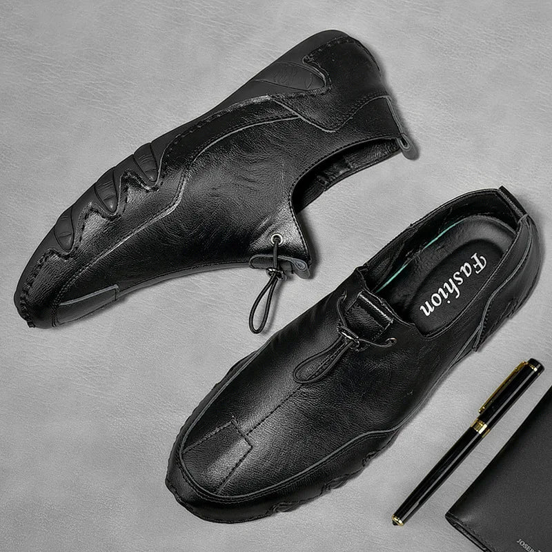 Mocassins Homme Cuir Véritable — Confort Souple