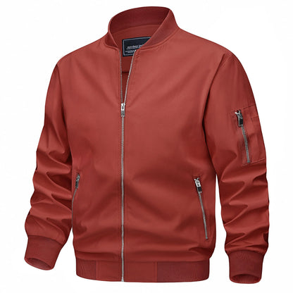 Veste Bomber Homme Légère Mi-Saison – Blouson Coupe-Vent Zippé