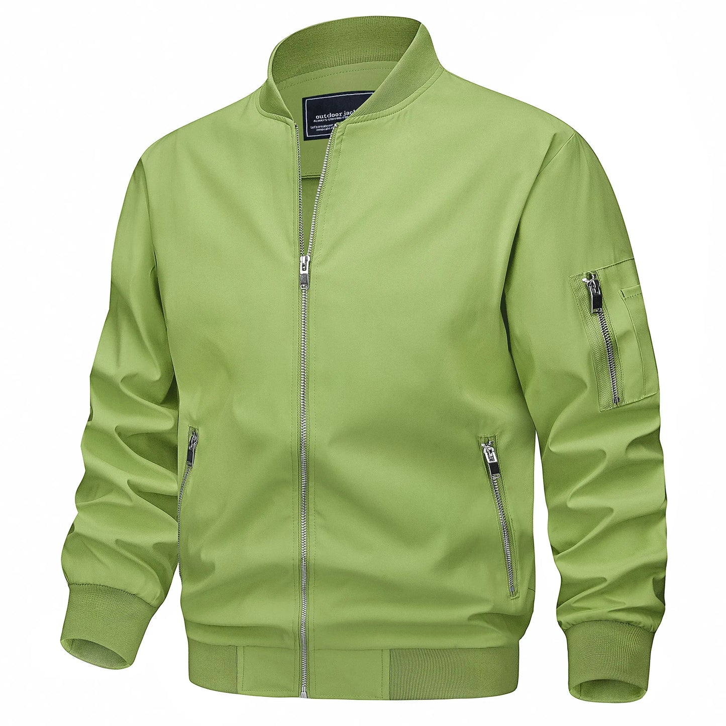 Veste Bomber Homme Légère Mi-Saison – Blouson Coupe-Vent Zippé