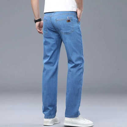 Jean Homme Fin Coton Élastique Droit