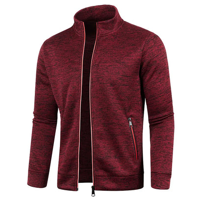Cardigan Oversize Homme Col Montant Zippé – Tricot Chic