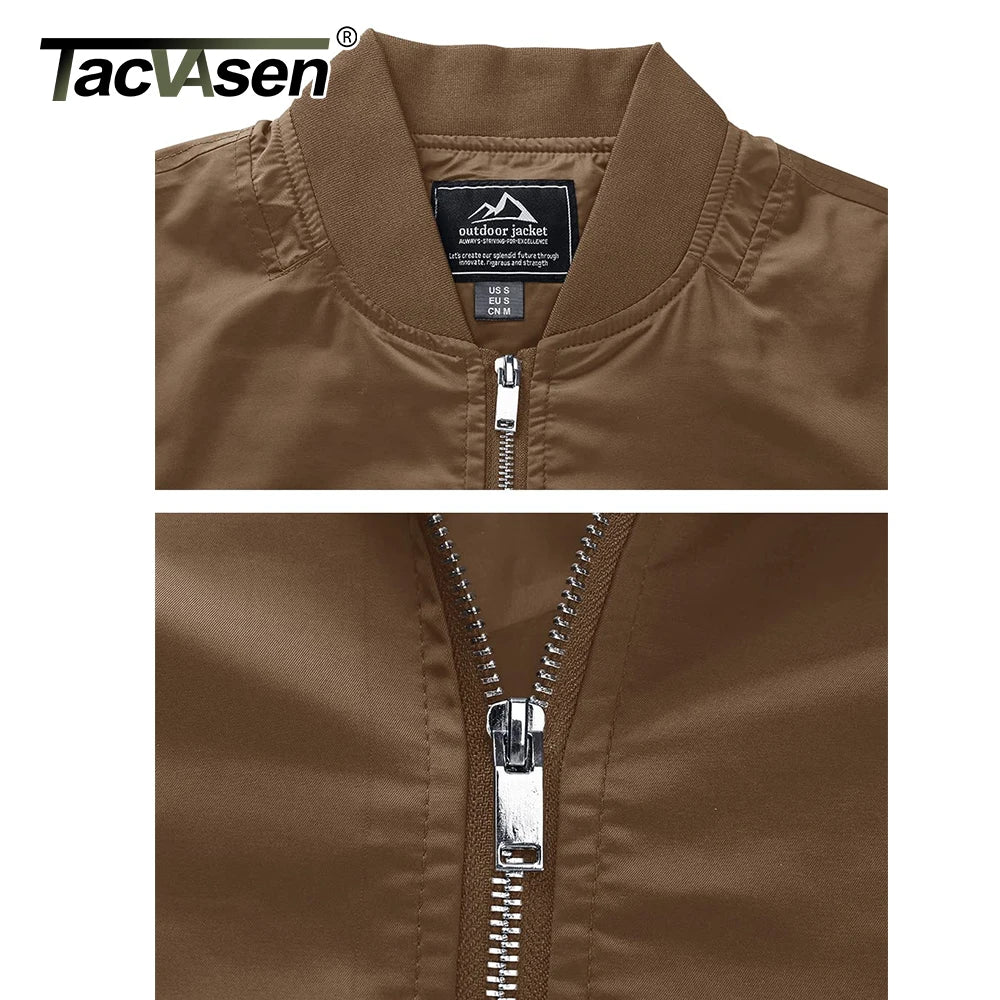 Veste Bomber Homme Légère Mi-Saison – Blouson Coupe-Vent Zippé