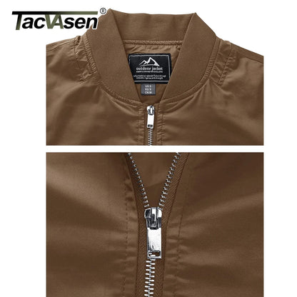 Veste Bomber Homme Légère Mi-Saison – Blouson Coupe-Vent Zippé