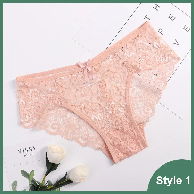 Culotte Femme en Dentelle Transparente