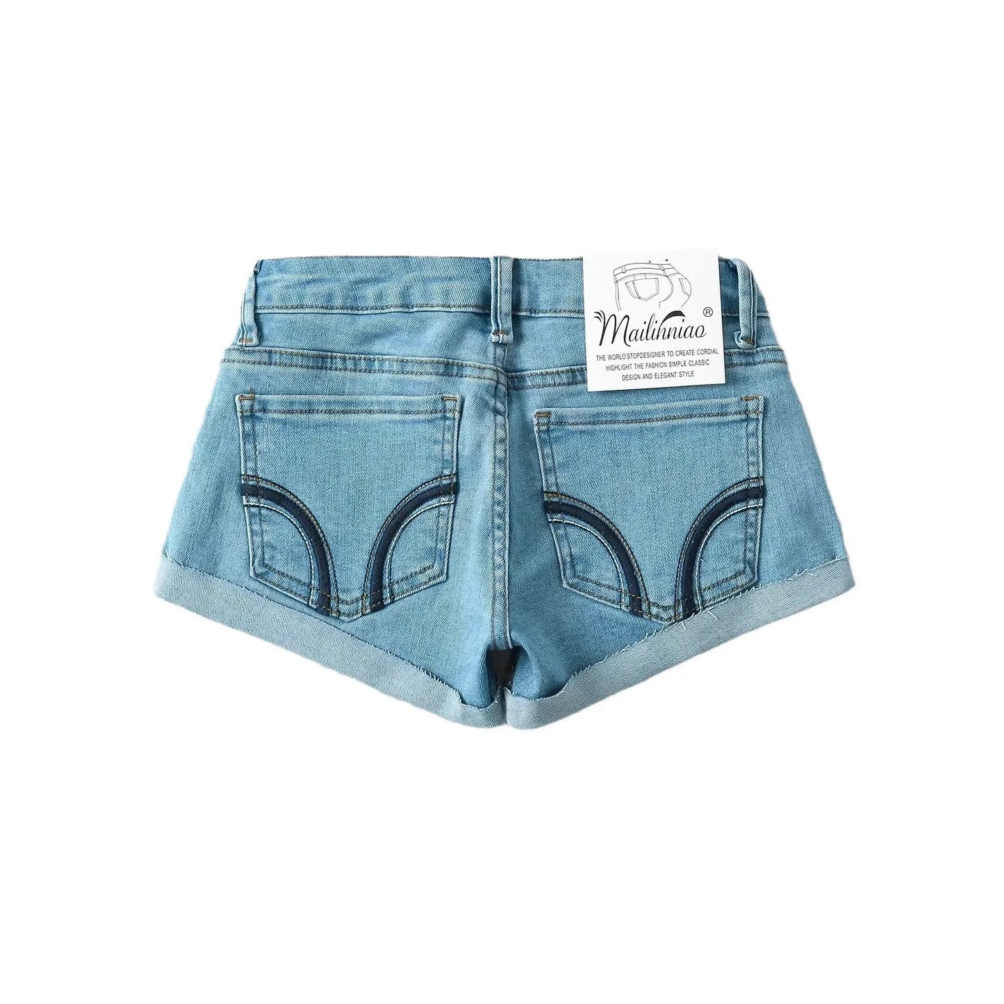 Short Jean Droit Femme