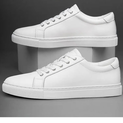 Sneakers Homme Cuir Véritable — Noir Minimaliste