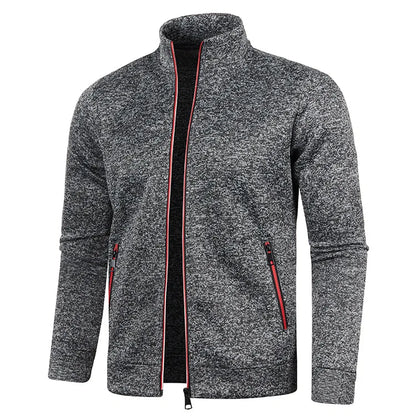 Cardigan Oversize Homme Col Montant Zippé – Tricot Chic