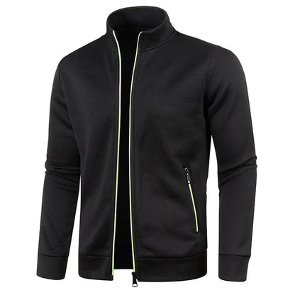Cardigan Oversize Homme Col Montant Zippé – Tricot Chic