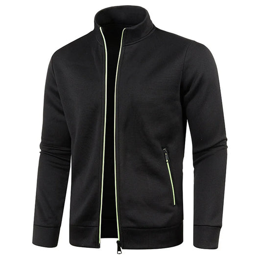 Cardigan Oversize Homme Col Montant Zippé – Tricot Chic