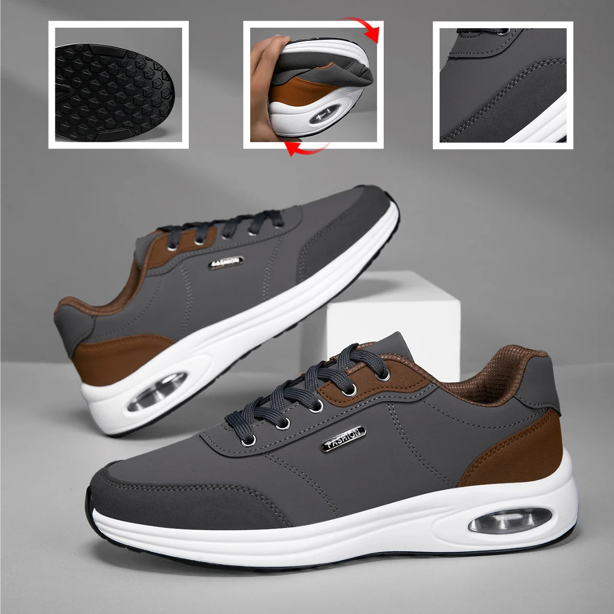 Chaussures Sport Homme Imperméables – Cuir & Tennis