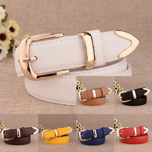 Ceinture Femme Cuir Tendance – Boucle Vintage Pin Multicolore