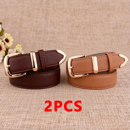Ceinture Femme Cuir Tendance – Boucle Vintage Pin Multicolore