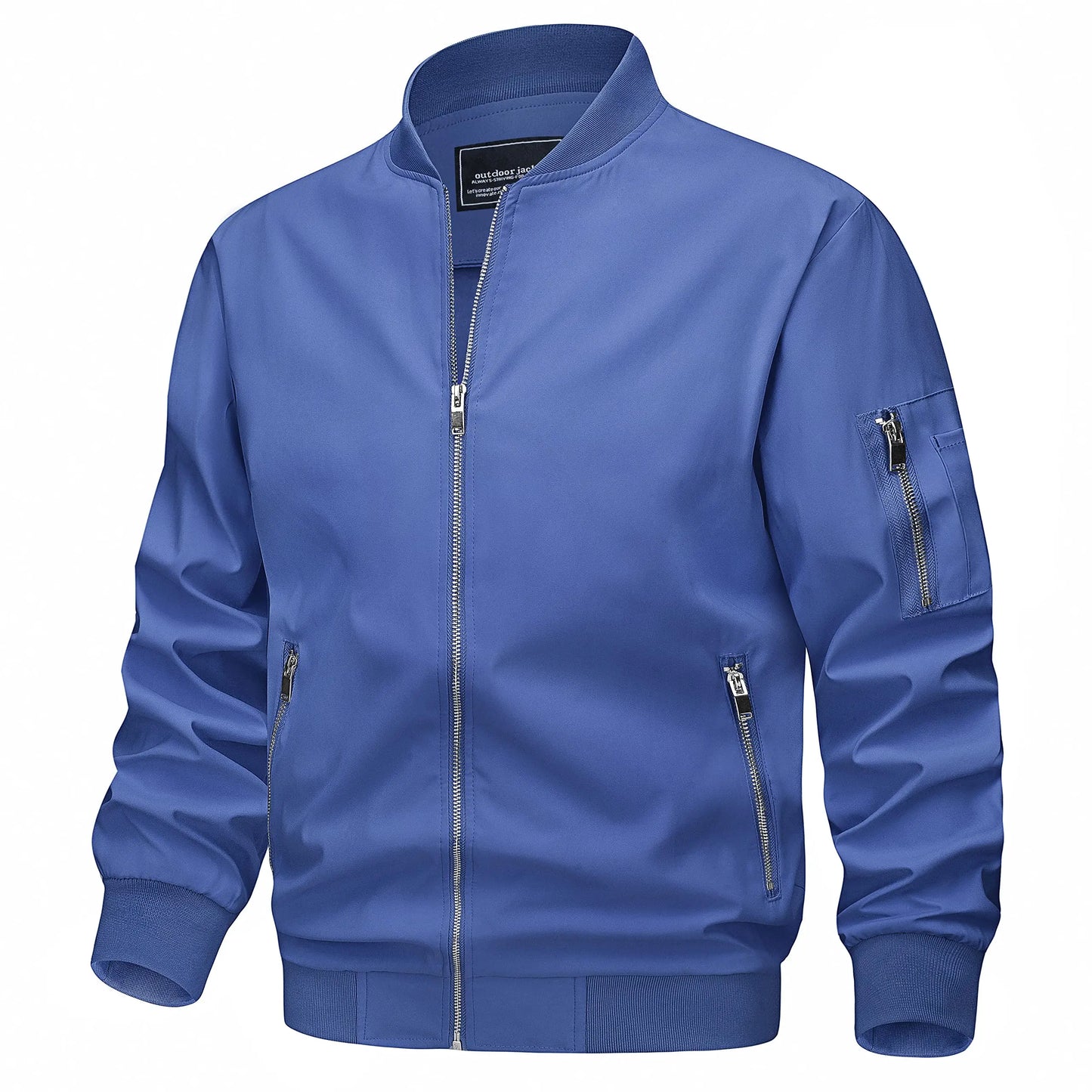 Veste Bomber Homme Légère Mi-Saison – Blouson Coupe-Vent Zippé