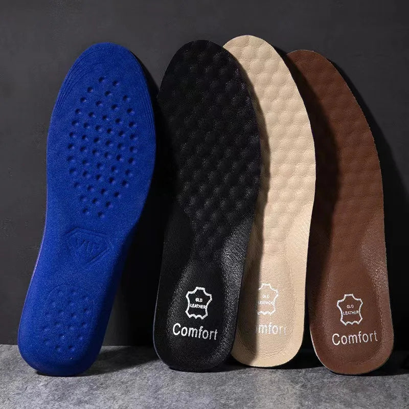 Semelles Intérieures Cuir Véritable — Confort & Absorption des Chocs