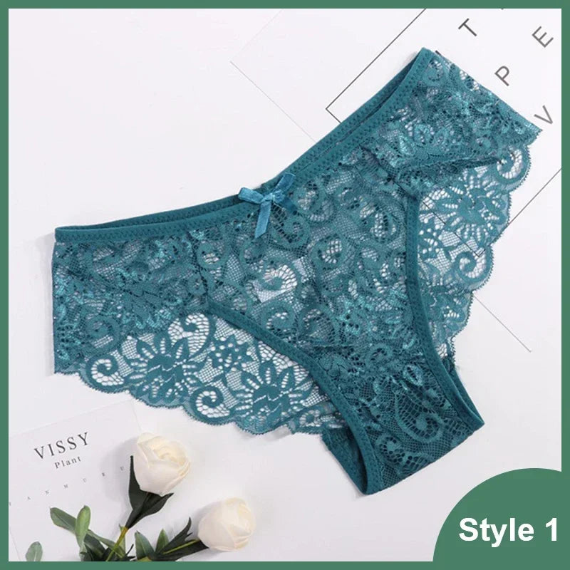 Culotte Femme en Dentelle Transparente