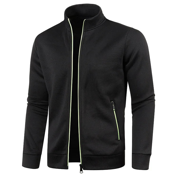 Cardigan Oversize Homme Col Montant Zippé – Tricot Chic